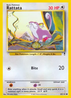 Rattata card from Legendary Collection, number 89/110