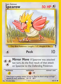 Spearow card from Legendary Collection, number 94/110