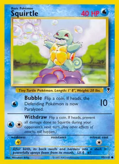 Squirtle card from Legendary Collection, number 95/110