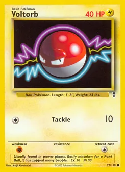 Voltorb card from Legendary Collection, number 97/110