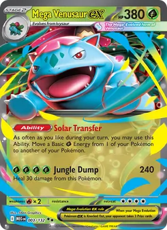 Mega Venusaur ex card from Mega Evolution, number 003/132