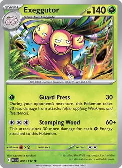Exeggutor card from Mega Evolution, number 005/132