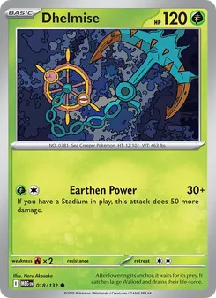 Dhelmise card from Mega Evolution, number 018/132
