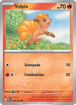 Vulpix card from Mega Evolution, number 019/132