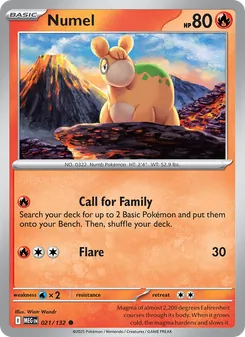 Numel card from Mega Evolution, number 021/132