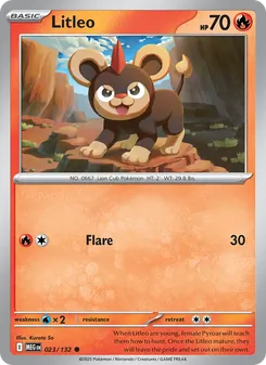 Litleo card from Mega Evolution, number 023/132