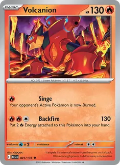 Volcanion card from Mega Evolution, number 025/132