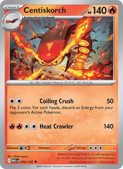 Centiskorch card from Mega Evolution, number 030/132