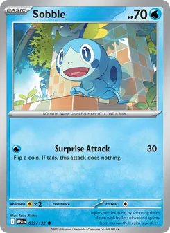 Sobble card from Mega Evolution, number 039/132