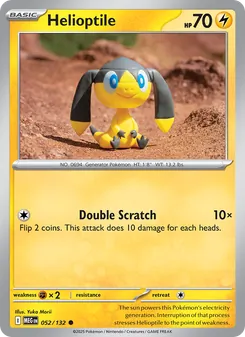 Helioptile card from Mega Evolution, number 052/132