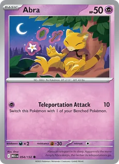 Abra card from Mega Evolution, number 054/132