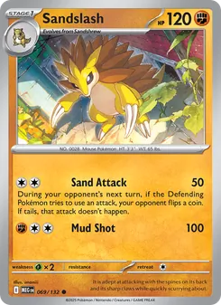 Sandslash card from Mega Evolution, number 069/132