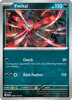 Yveltal card from Mega Evolution, number 088/132