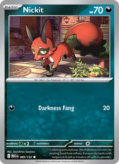Nickit card from Mega Evolution, number 089/132