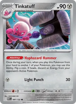Tinkatuff card from Mega Evolution, number 097/132