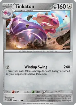 Tinkaton card from Mega Evolution, number 098/132