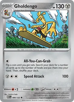 Gholdengo card from Mega Evolution, number 099/132