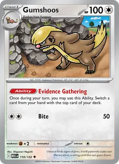 Gumshoos card from Mega Evolution, number 110/132