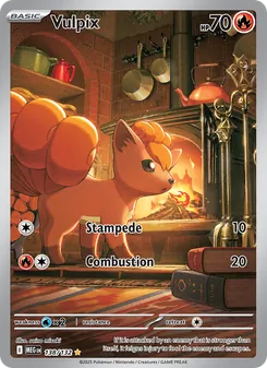 Vulpix card from Mega Evolution, number 138/132