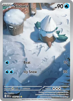 Snover card from Mega Evolution, number 140/132