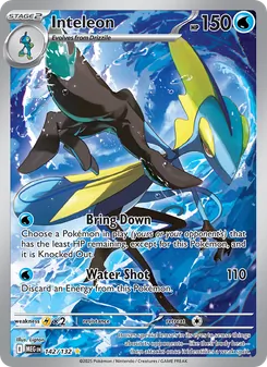 Inteleon card from Mega Evolution, number 142/132