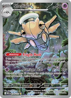 Shedinja card from Mega Evolution, number 144/132