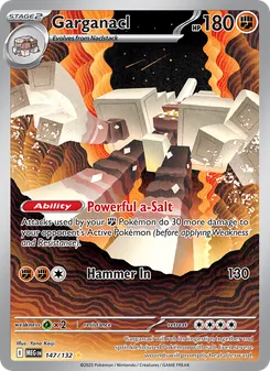Garganacl card from Mega Evolution, number 147/132