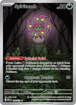 Spiritomb card from Mega Evolution, number 148/132