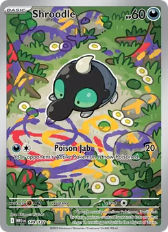 Shroodle card from Mega Evolution, number 149/132