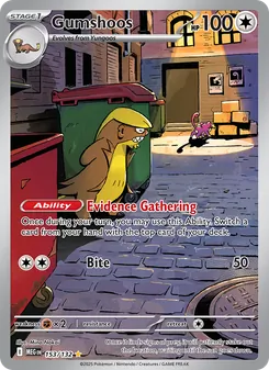 Gumshoos card from Mega Evolution, number 153/132
