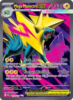 Mega Manectric ex card from Mega Evolution, number 158/132