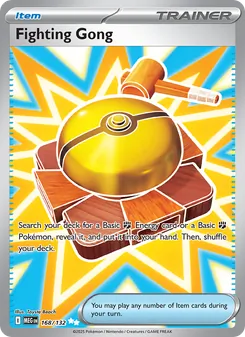 Fighting Gong card from Mega Evolution, number 168/132