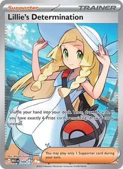 Lillie's Determination card from Mega Evolution, number 169/132