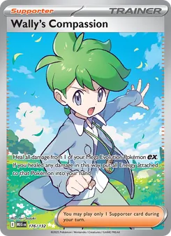 Wally's Compassion card from Mega Evolution, number 176/132
