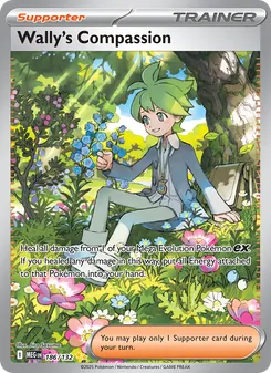 Wally's Compassion card from Mega Evolution, number 186/132