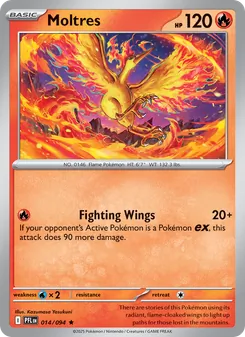 Moltres card from Phantasmal Flames, number 014/94