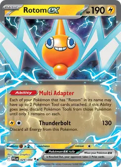 Rotom ex card from Phantasmal Flames, number 029/94