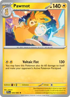 Pawmot card from Phantasmal Flames, number 034/94
