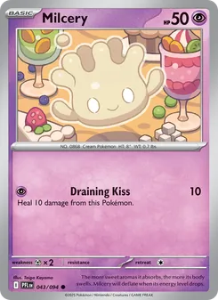 Milcery card from Phantasmal Flames, number 043/94