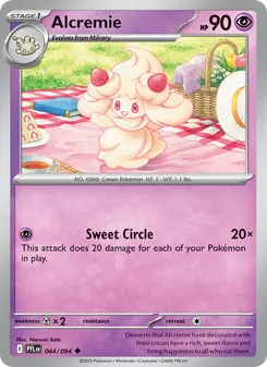 Alcremie card from Phantasmal Flames, number 044/94