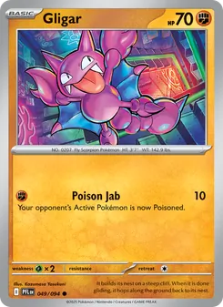 Gligar card from Phantasmal Flames, number 049/94