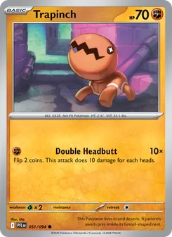 Trapinch card from Phantasmal Flames, number 051/94