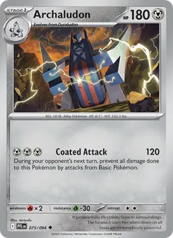 Archaludon card from Phantasmal Flames, number 075/94
