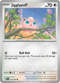 Jigglypuff card from Phantasmal Flames, number 076/94