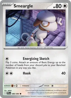 Smeargle card from Phantasmal Flames, number 080/94