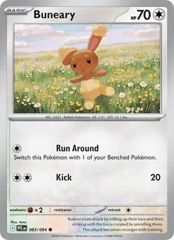Buneary card from Phantasmal Flames, number 083/94