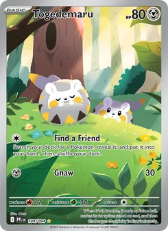 Togedemaru card from Phantasmal Flames, number 104/94