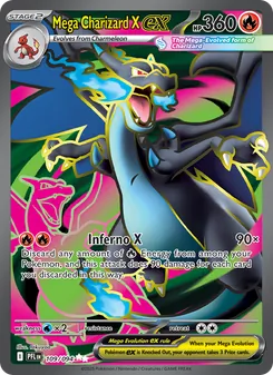 Mega Charizard X ex card from Phantasmal Flames, number 109/94