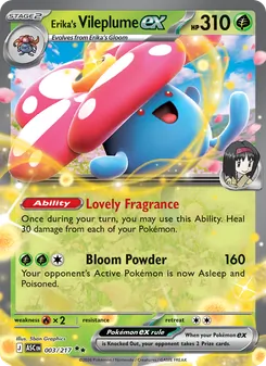 Erika's Vileplume ex card from Ascended Heroes, number 003/217