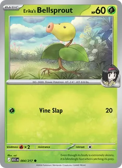 Erika's Bellsprout card from Ascended Heroes, number 004/217